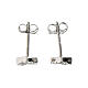 Amen heart earrings in rhodium-plated silver 925 with white zircons s2