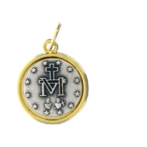 Medalik Cudowna Madonna, złoty brzeg, 1,6 cm 3