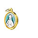 Medalla Virgen de Guadalupe borde oro 1,6 cm s2