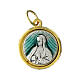 Medaglina Madonna di Guadalupe bordo oro 1,6 cm s1