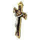 Cross with body of Christ and St Benedict background 8 cm s2