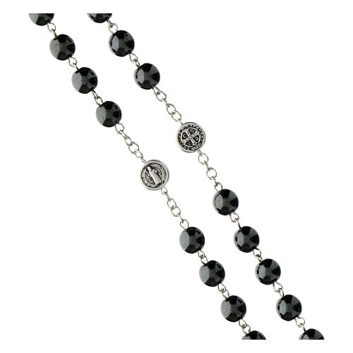 Rosary of forgiveness with hematite stone, 30 in 4