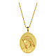 Face of Jesus necklace 925 silver Amen brushed gold s1