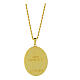 Face of Jesus necklace 925 silver Amen brushed gold s2