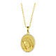 Collana argento 925 zirconi bianchi Amen volto di Gesù oro s1