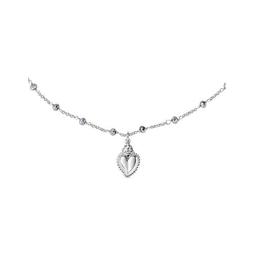 Collana Sacro Cuore Amen argento 925 cristalli cangianti 1