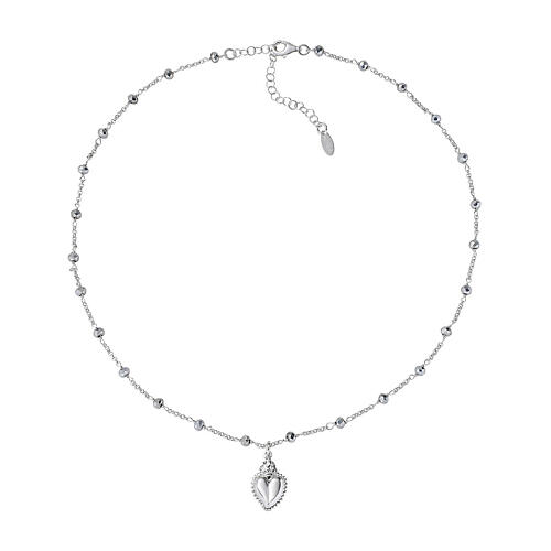 Collana Sacro Cuore Amen argento 925 cristalli cangianti 2