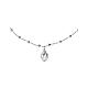 Collana Sacro Cuore Amen argento 925 cristalli cangianti s1