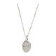 Virgin Mary necklace pink enamel silver 925 zircons rhodium finish Amen s2