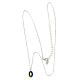 Collana smalto blu argento 925 Amen con zirconi Madonna s3