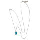 Collier argent 925 Amen émail turquoise Vierge Miraculeuse zircons s3