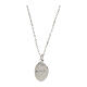 Collana in argento 925 Amen smalto turchese Madonna zirconi s2