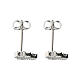 Boucles d'oreilles argent 925 zircons blancs Amen finition rhodiée s2