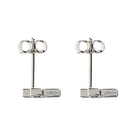 Orecchini Amen argento 925 zirconi neri rifinitura rodio