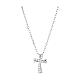 Halskette aus 925er Silber mit weißem Zirkonkreuz von Amen s1