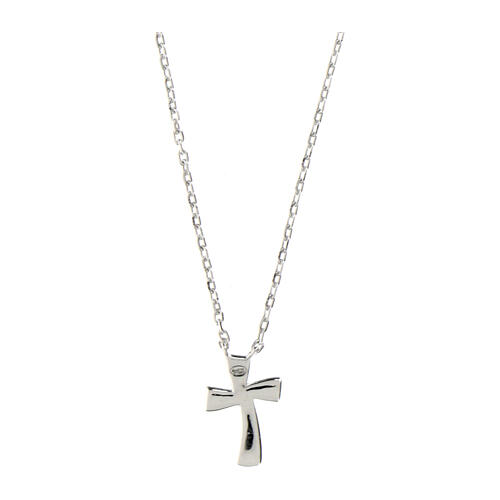Collana in argento 925 croce con zirconi bianchi Amen 2