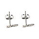 925 sterling silver earrings with white zircons and rhodium finish cross Amen s2