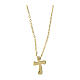 Collana oro Amen argento 925 zirconi bianchi croce finitura rodio s2
