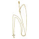 Collana oro Amen argento 925 zirconi bianchi croce finitura rodio s3