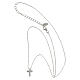 Cross necklace in 925 silver Amen with white zircons rhodium finished s3