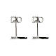 Amen cross stud earrings rhodium finished 925 silver white zircons s2