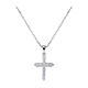 Collar cruz de plata 925 con zircones blancos Amen rodiada s1