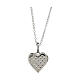 Amen necklace with rhodium-plated heart, white rhinestones and 925 silver s2