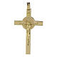 Saint Benedict cross with INRI inscription, 14K gold pendant s1