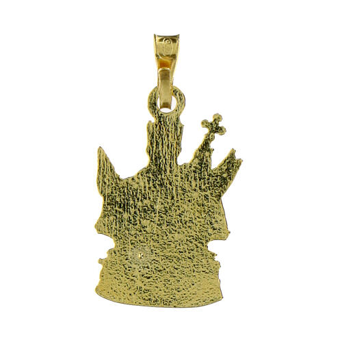 Pendant of Saint Agatha, gold plated 925 silver, 0.8x0.6 in 2