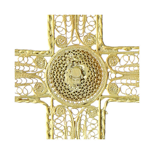 Pectoral cross of the 2025 Jubilee, gold plated silver filigree and enamels 5