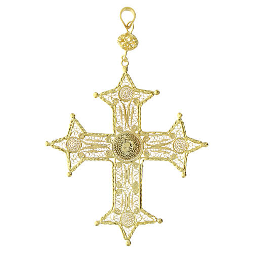Jubilee 2025 pectoral cross with golden silver filigree enamel 4