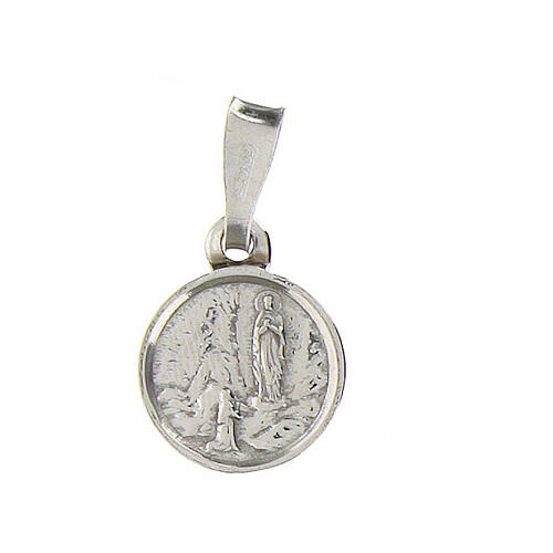 Médaille apparition Lourdes Bernadette argent 925 10 mm 1