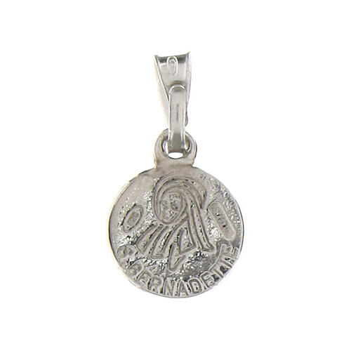 Lourdes Bernadette Apparition Medal 925 silver 10 mm 2