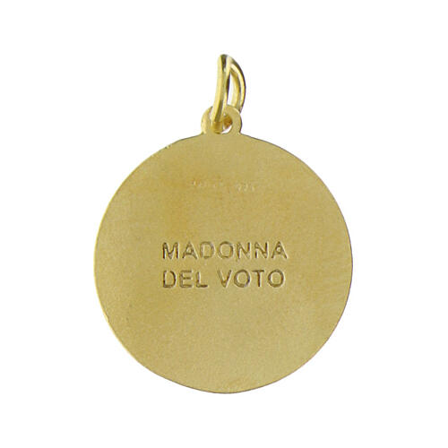 Medalla Virgen del Voto plata 925 dorada 10 mm 2