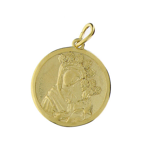 Madonna of the Vow medal 12 mm 925 gold-plated silver 1