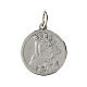 Round medal of Our Lady of the Vow, 0.55 in, rhodium-plated 925 silver s1