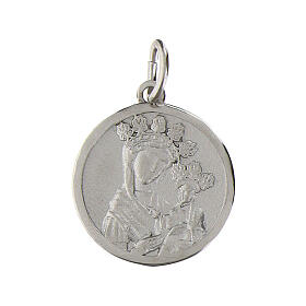 Round medal Madonna of the Vow 14 mm 925 rhodium-plated silver