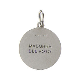 Round medal Madonna of the Vow 14 mm 925 rhodium-plated silver