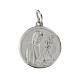 Medaille Heilige Caterina aus Siena aus rhodiniertem 925er Silber 12 mm s1