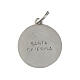 Medaglia Santa Caterina Siena argento 925 rodiato 12 mm s2