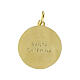 Medaglia Santa Caterina 14 mm argento 925 dorato tonda s2