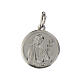 Medalha Santa Catarina Siena 14 mm prata 925 rodinada s1