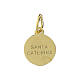 Médaille Sainte Catherine de Sienne 10 mm argent 925 doré s2