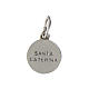 Medaglia Santa Caterina argento 925 rodiato 10 mm s2