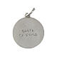 Round rhodium-plated silver Saint Catherine medal 16 mm s2