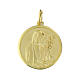 Saint Catherine golden medal 18 mm 925 silver s1