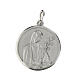 Medalha Santa Catarina de Siena 18 mm prata 925 rodinada s1