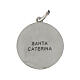 Medalha Santa Catarina de Siena 18 mm prata 925 rodinada s2