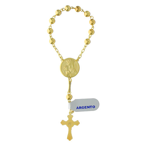 Single decade rosary of 2025 Jubilee, gold plated 925 silver 4