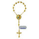 Single decade rosary of 2025 Jubilee, gold plated 925 silver s1